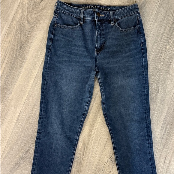 American Eagle Super Hi-Rise Blue Jeggings size 8 - Picture 5 of 11